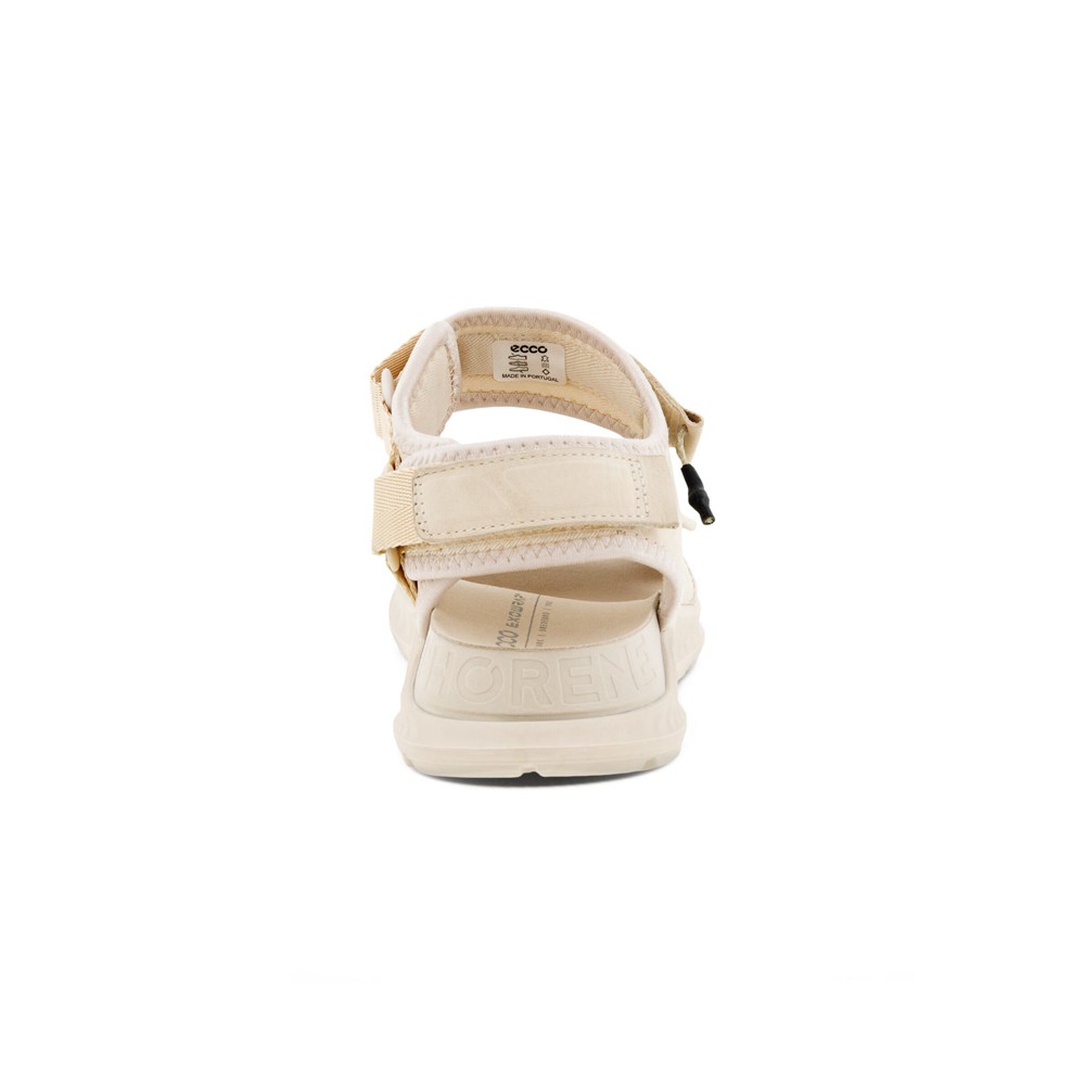 Womens Sandals - ECCO Exowrap 3S Velcro - Beige - 6082AYQBF